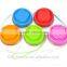 New design colorful collapsible silicone rubber drinking cup with lid