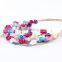 Hot-sales baby rose flower Headband girl Leather rope flower hairband Toddler baby rose flower crown Headband wh-1825