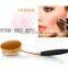 Chinse Factory whosale toothbrush makeup brush set 10pcs rose gold oval makeup brush set