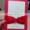 New arrival elegant & high-end red & pink wedding invitations with red ribbons bow