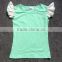 wholesale children's boutique clothing girls blank ruffle sleeve t shirt