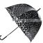 19'' transparent POE straight umbrella with dot printing