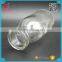 250ml empty clear glass round hot-sale milk drinking bottle