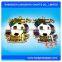 Custom beatifu flower metal medal with printing green color
