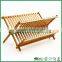 Modern Kitchen Design Bamboo Plate Storage Folding Dish Racks