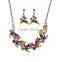 Best gift for women environmental zinc alloy rhinestone jewelry set in latest design