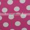 garment large white dot on rose red poly milk fiber fabric Spandex Fabric