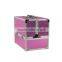Cosmetic train case, factory direct sale cosmetic case and makeup box aluminium box, silver makeup case JH-501