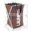 600D Oxford cloth Portable and Folding Dirty Garment Laundry basket closed,3 compartments laundry hamper                        
                                                Quality Choice