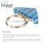 2014 fashion jewelry blue stone triangle with golden copper adjustable rings jewelry