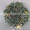 Brand-new artificial Christmas wreath evergreen garland with LED lights