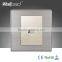 2015 China Hot Sale Wholesaler Wallpad Luxury Wall Light Switch Panel Network Computer COM Socket