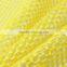 hot sale yellow and white big eye mesh fabric for garments ,dress