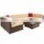 7pcs Outdoor Patio Garden Furniture Wicker Rattan Sofa Set