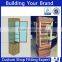 wooden led gondola optical shop counter design