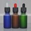 20ml frosted black glass dropper bottle with childproof cap for e-liquid