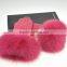 Awesome Design Custom Made Suede Leather Gloves With Best Fox Hair Fur Cuffs