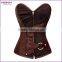 Women's Leather Cup Buckle Steampunk Overbust Corsets