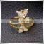 Plated Crystal Flower Fancy Gold Ring Designs