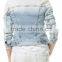2015 Fashion Women Ladies Jean Denim Jacket Outwear Long Sleeve jean Coat (JXW1527)