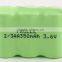 NI-MH 3.6V 2/3AA 350mah rechargeable Solar lights battery pack
