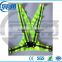 China custom green running reflective strap safety vest