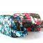 Large space floral cosmetic bag with hanger Customed leather LOGO