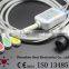 Mindray AMMI 6pin ECG 3 lead Cable and leadwires, IEC, Snap