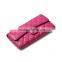 Customize handmade crocodile pattern lady clutch bag genuine cowhide leather wallet/purse
