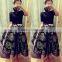 Elegant Ladies Women Retro High Waist Lined Casual Organza Skirt