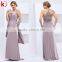 Elegant halter see through backless beaded evening dress mother of the bride dress