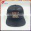 custom metal plate snapback hat with zip on the side panel