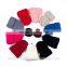 Colorful Solid Warm Woolen Cotton Beanie With Removable Top Ball