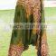 thai fisherman baggy belly dance HIPPIE BOHO floral MADALA print art love baggy HAREM PANTS 2 IN 1 JUMPSUITS PLUS