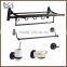 Fancy Decorative Matte Black Zinc alloy Polished ORB Wall Mounted Bathroom Sanitary Items Bathroom Fittings Set