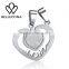 2016 Rellecona fashion jewelry 316L stainless steel jewelry heart shape charm design