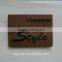 Flexible genuine leather label for jacket