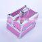 Soozier Professional Mirrored Makeup Artist Cosmetic Travel Mini Case with Pull-Out Trays - Pink