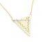 Simple Mint Green Enamel Triangle Pendant Necklace, neckles jewelry wholesale,