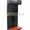 Supermarket perforated back board shelf rack with top light box