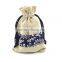 2015 new promotional small 100% cotton jute drawstring bags