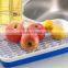 2016 new design DIY plastic dish drainer with drip tray plate drying dish drainer