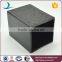 Black colored embossed luxury ceramic desktop trash can