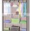 Single Canvas effect Wardrobe Clothes Storage Cabinet