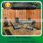 8 piece garden Rectangular patio furniture with 6 folding Chairs & 1table & Parasol