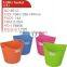 Supermarket plastic utility basket customized colors with handle
