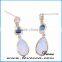 New arrival Alloy copper glass stone earrings fancy earrings for party girls