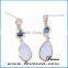 New style Simple Trendy Styles copper glass earrings for women