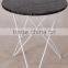 Cooper Metal stainless steel Frame with Glass-top Round End Table for the living room