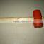 2015 new design mallet hammer rubber hammer with wood handle